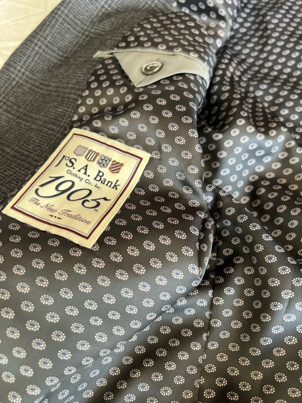 Jos. A. Bank Grey & Black‎ Plaid Suit Jacket